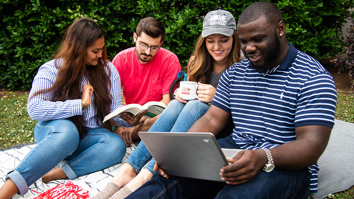 students socializing